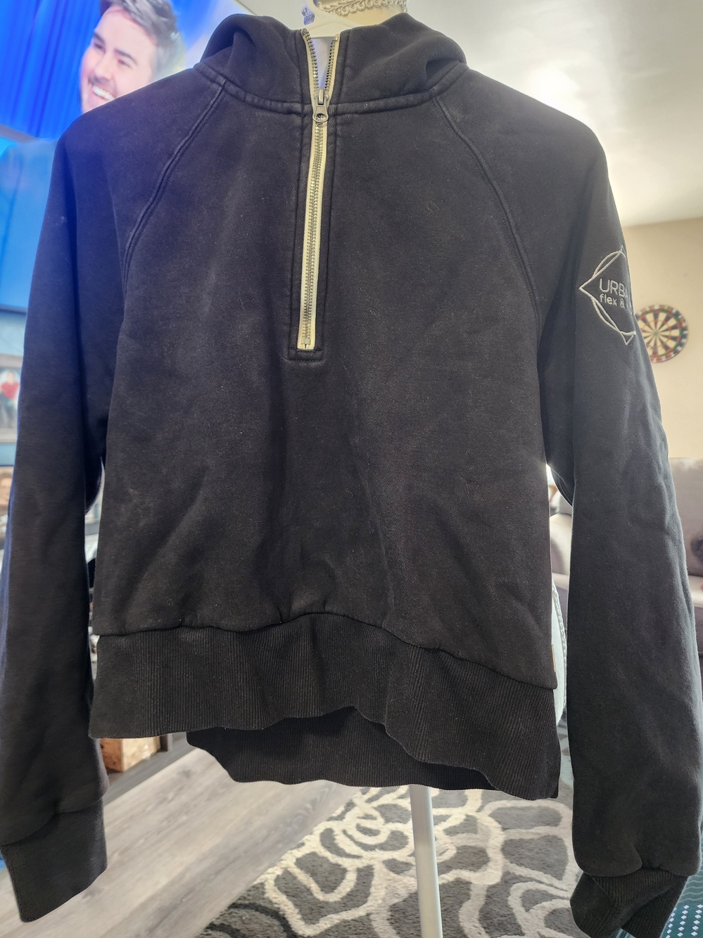 Vuori Women's Black Half-Zip Hooded Pullover Sz Med New W/O Tags